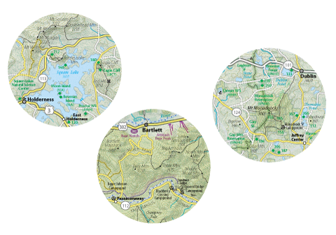 Samples of New Hampshire Outdoor Travel Map