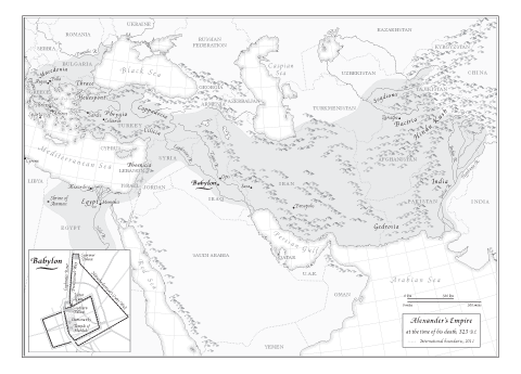 Map of Alexander's Empire from Ghost on the Throne