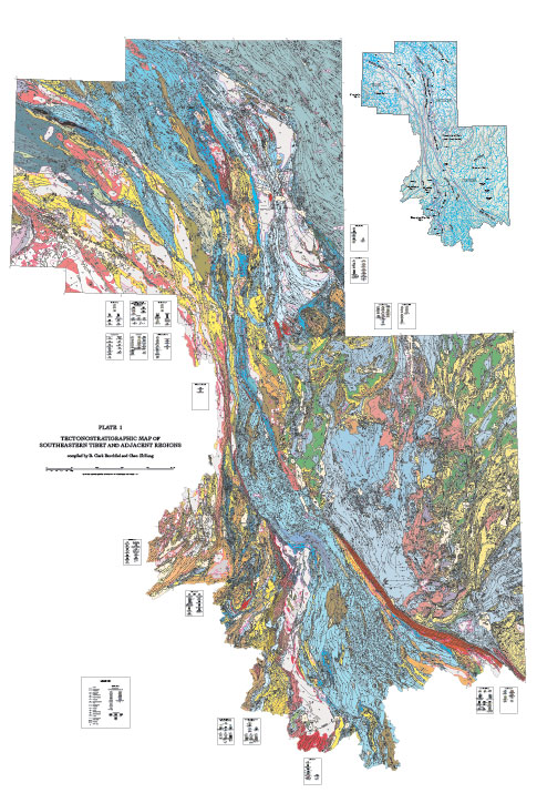Geology map of Southeastern Tibet